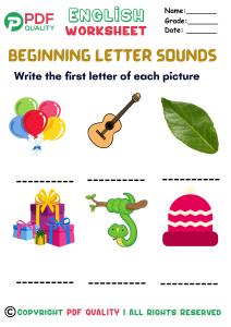 Beginning Letter Sounds (e)